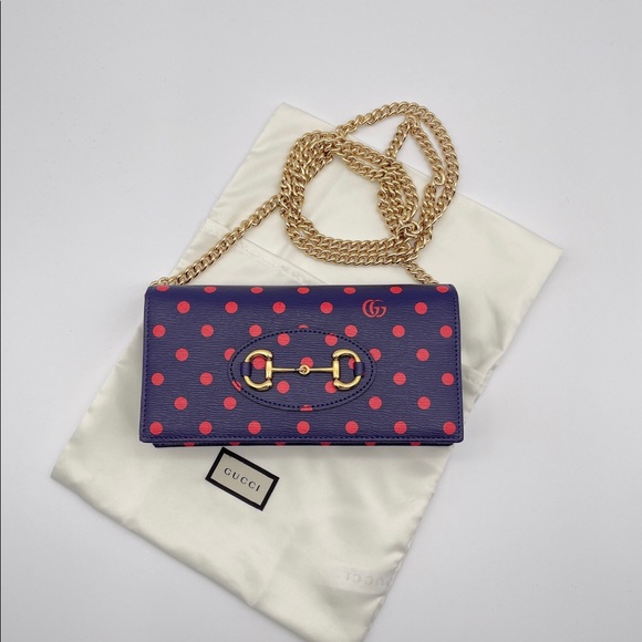 Gucci Handbags - Gucci Horsebit 1955 wallet with chain